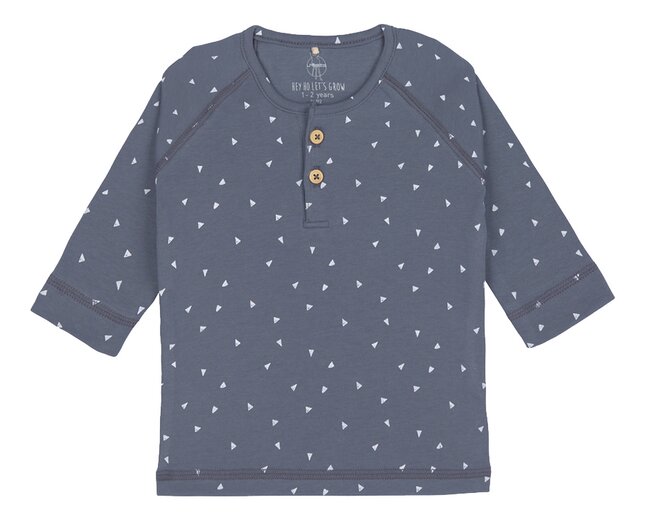 Lässig T-shirt à longues manches triangle blue
