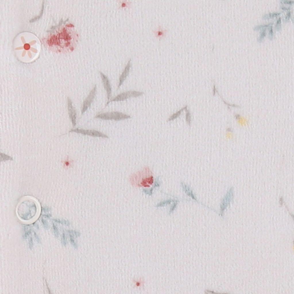 Noukie's Pyjama fluweel Romantic flowers uniseks