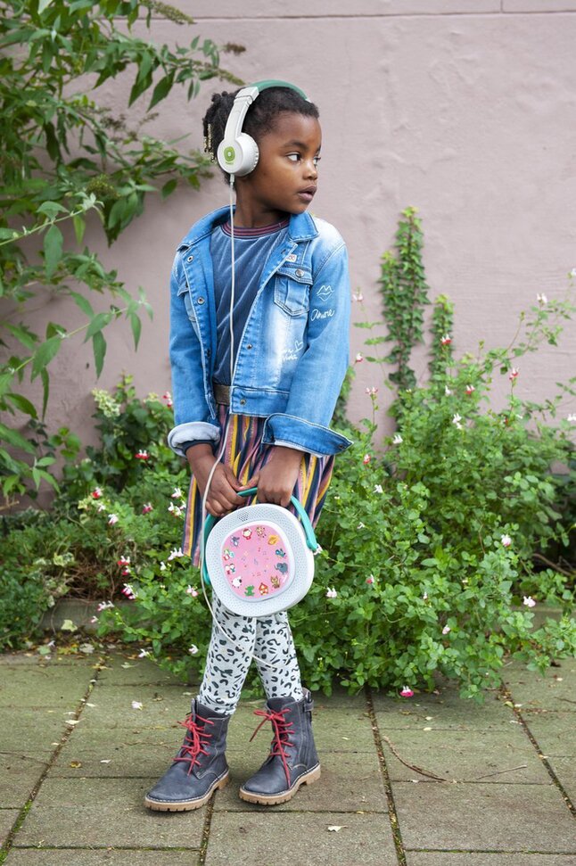 Timio Casque blanc/vert