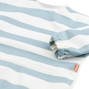 Done by Deer Bavoir à manches Stripes Blue