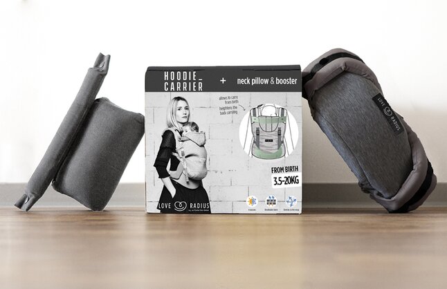 Love Radius Porte-bébé combiné HoodieCarrier gris