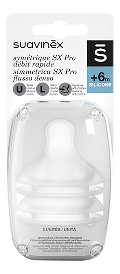Suavinex Tétine SX Pro  débit rapide - 2 pièces
