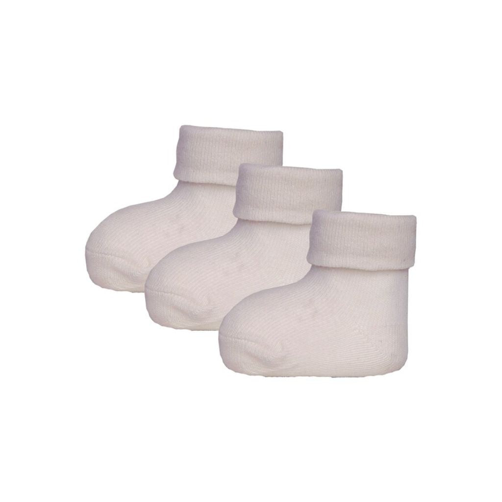Sokken Newborn wit één maat - 3 stuks