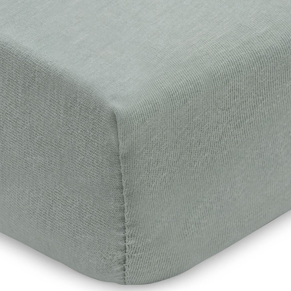 Jollein Hoeslaken Sea Green/Biscuit B 60 x L 120 cm - 2 stuks