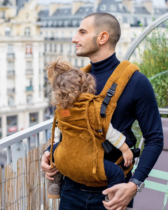ByKay Porte-bébé combiné Click Carrier Deluxe Mustard Brown