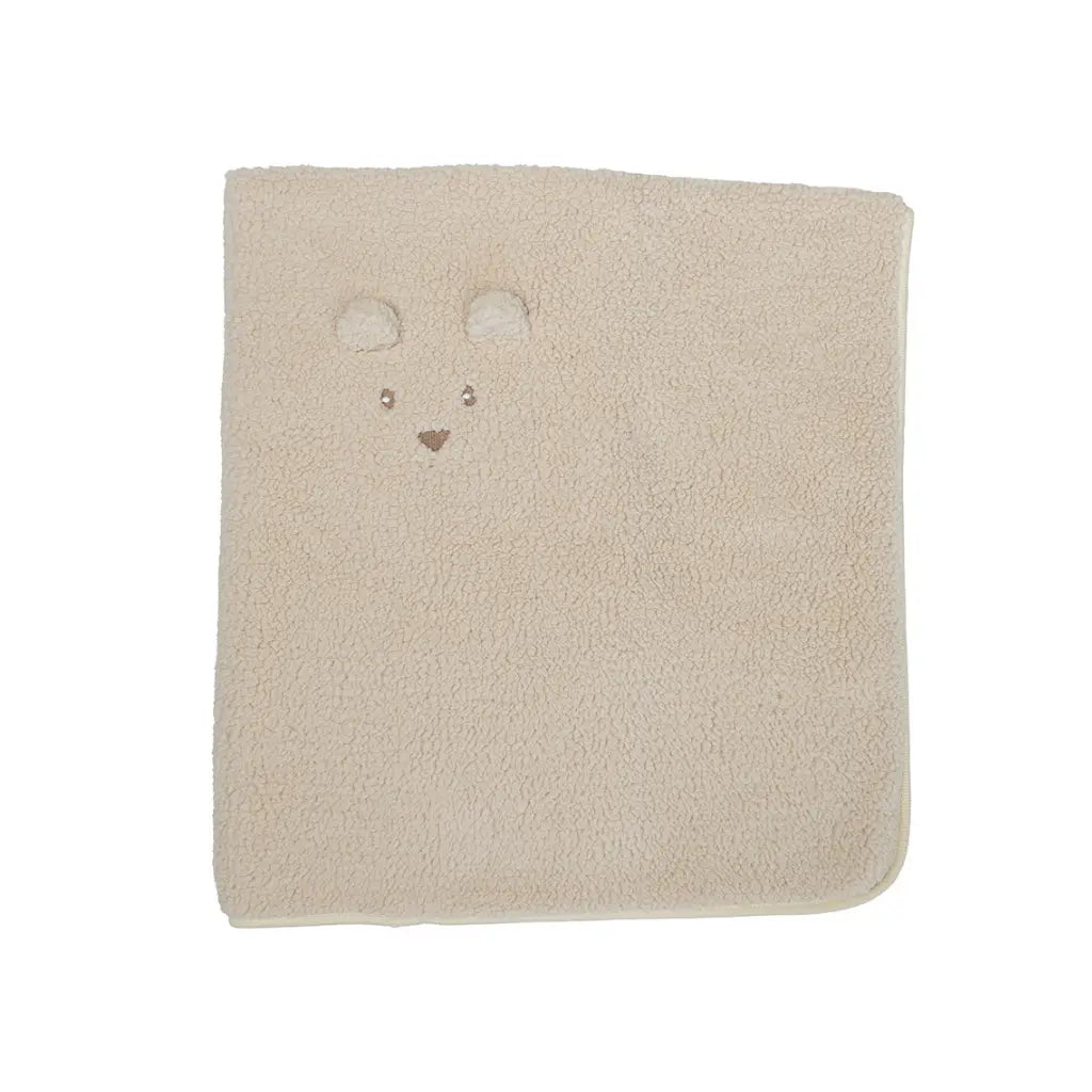 Pericles Couverture pour lit Bear Creme 100 x 150 cm