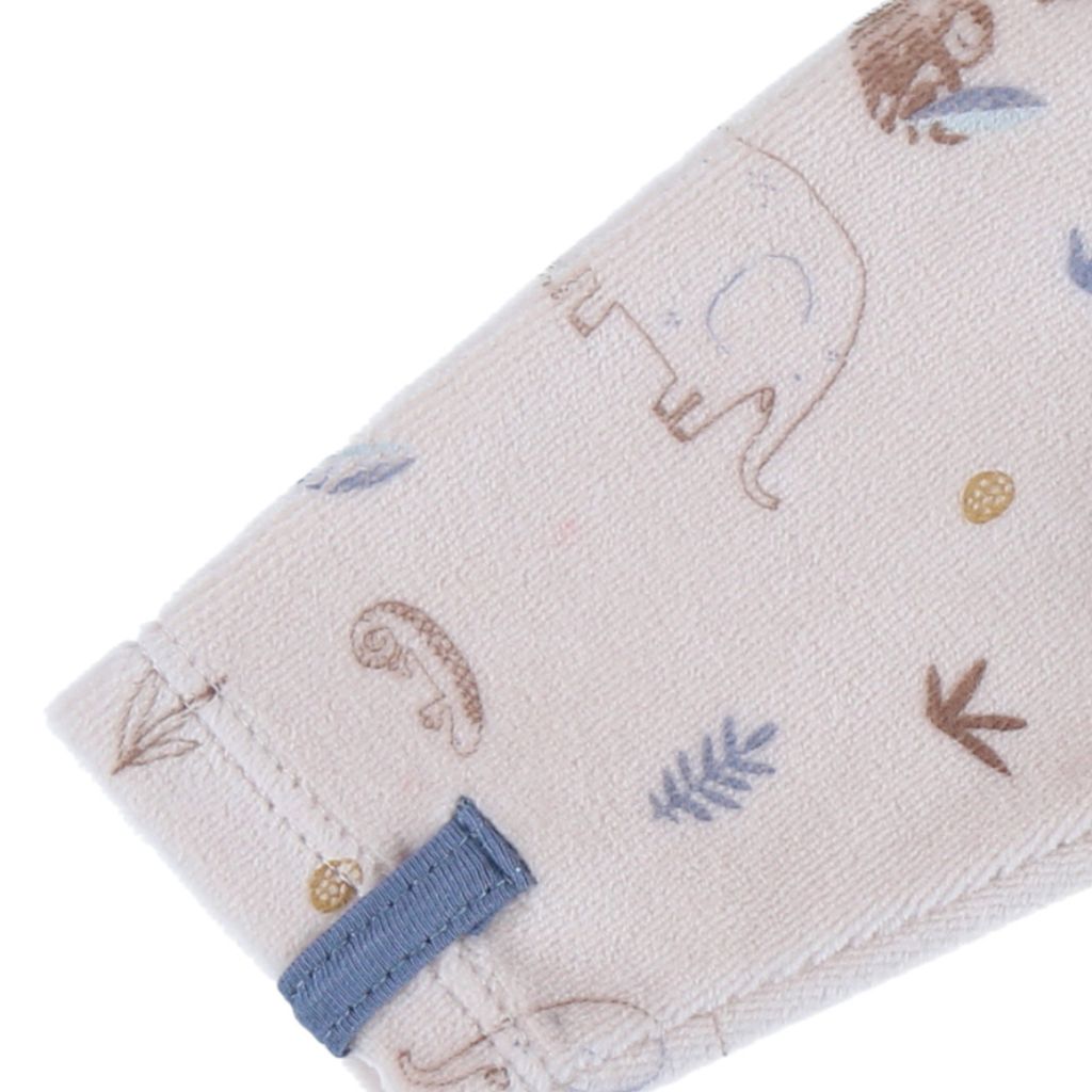 Noukie's Pyjama velours beige Jungle unisexe