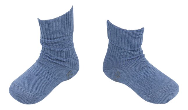 KipKep Blijf-Sokken Denim Blue - 2 stuks