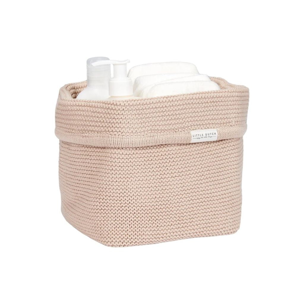 Little Dutch Opbergmand Basic Knit rond beige
