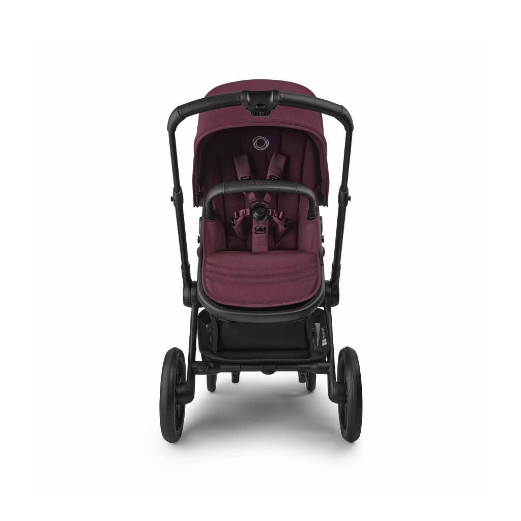 Bugaboo Poussette Fox 5 Renew avec nacelle Black / Dark Cherry