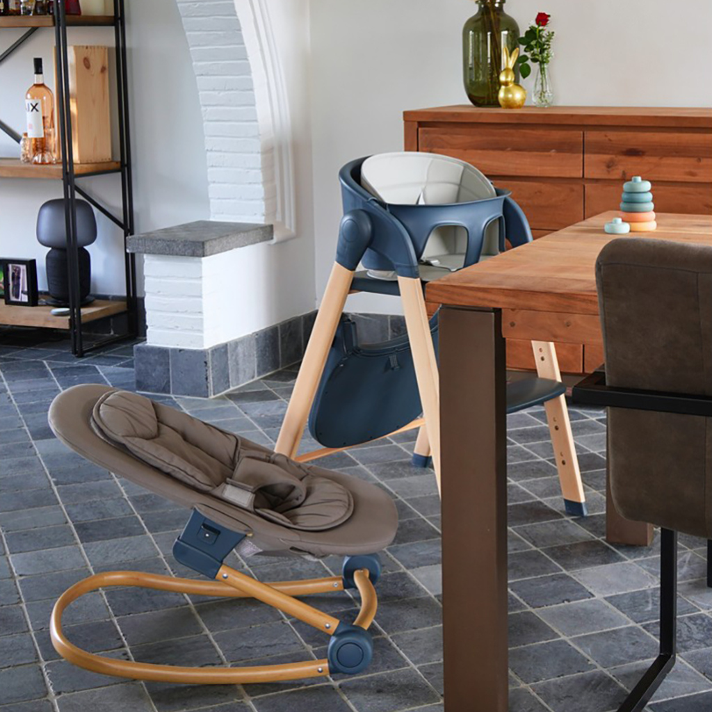 Bo Jungle Eetstoel evolutief Grow With Me Shady Grey