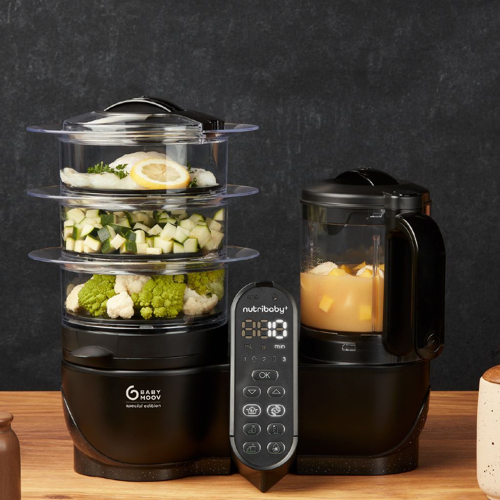 Babymoov Cuiseur vapeur-mixeur Nutribaby + XL Minéral Noir
