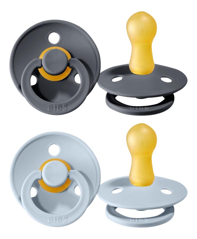 Bibs Sucette + 6 mois Night Iron/Baby Blue