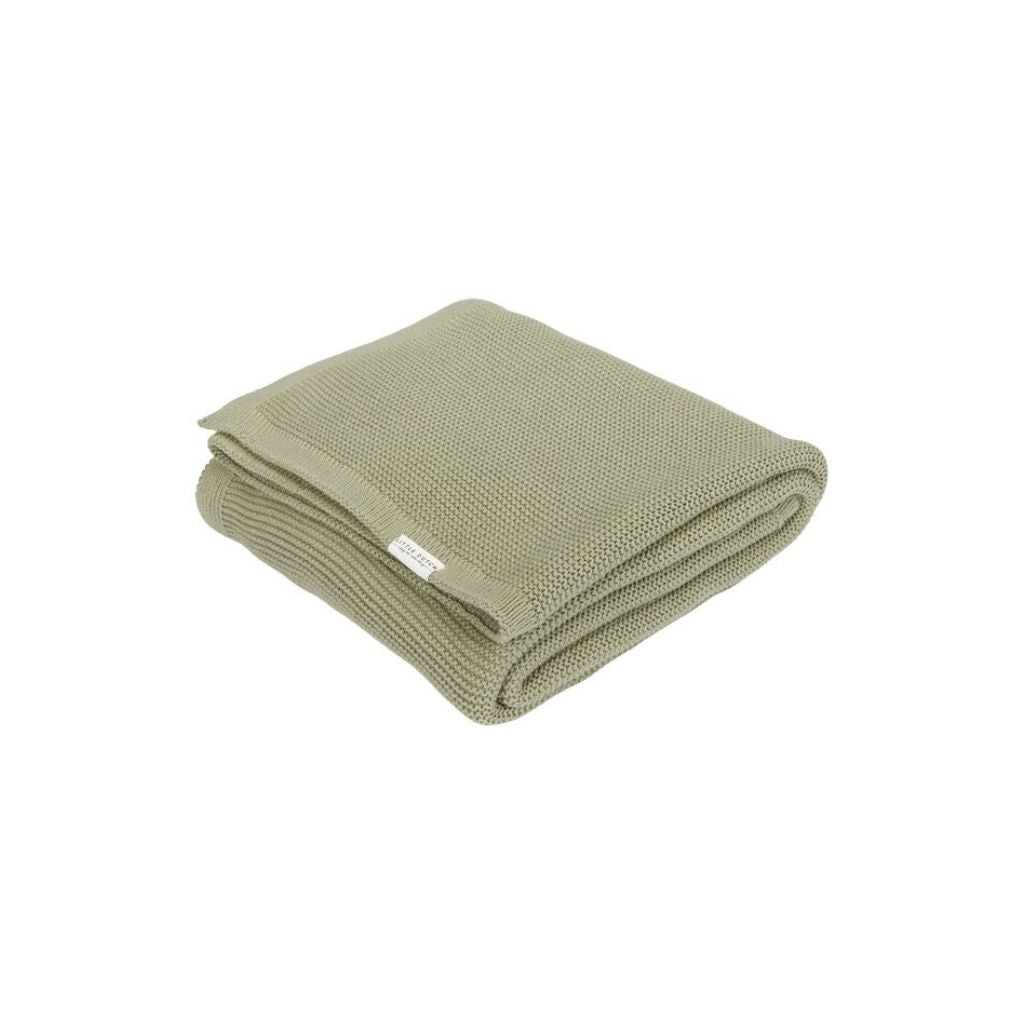 Little Dutch Couverture pour lit Basic Knit Olive Green