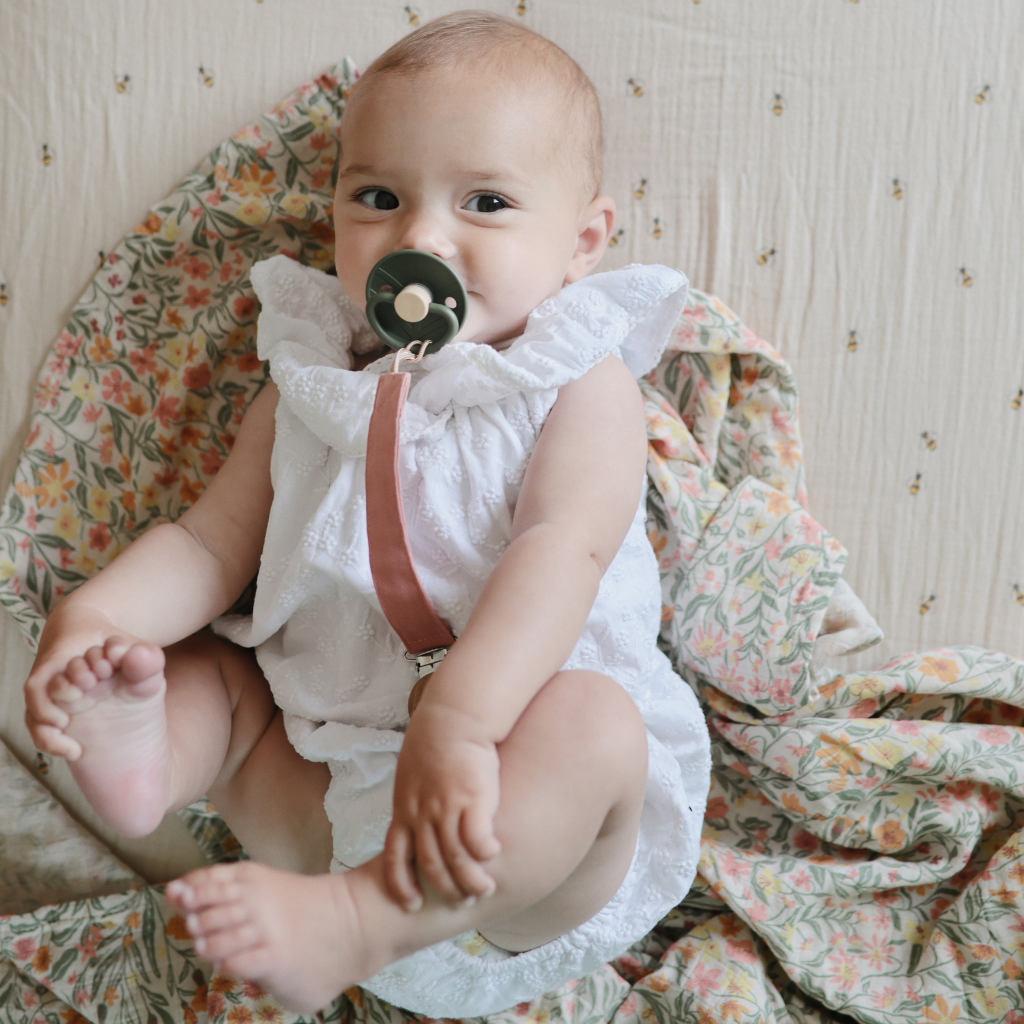 FRIGG Fopspeen + 6 maanden Little Viking silicone Sage/Olive - 2 stuks