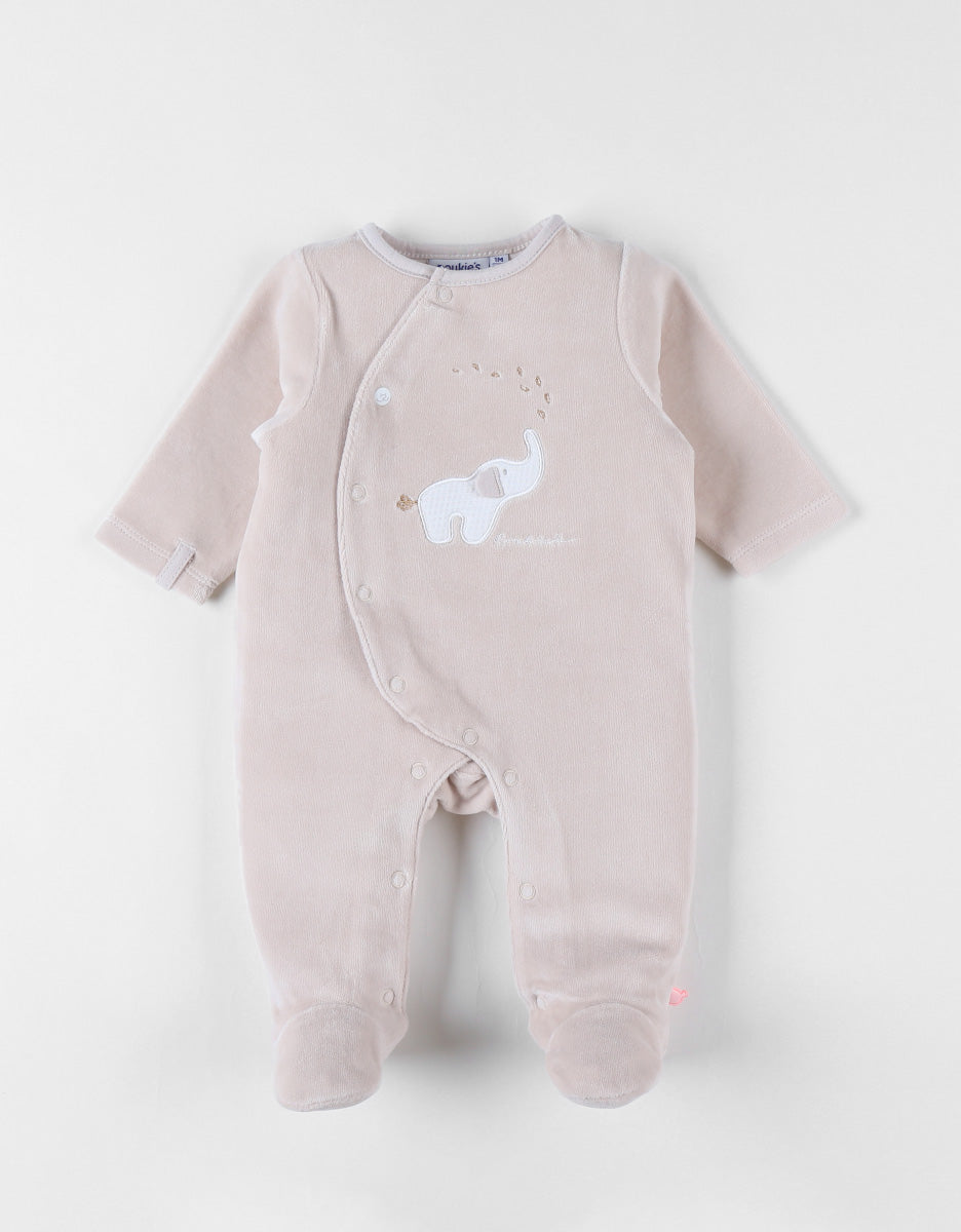 Noukie's Pyjama en velours Bali beige
