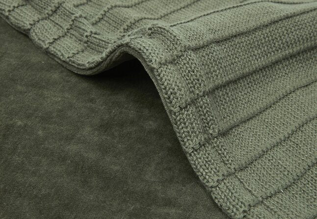 Jollein Couverture pour lit Pure Knit Velvet Leaf Green