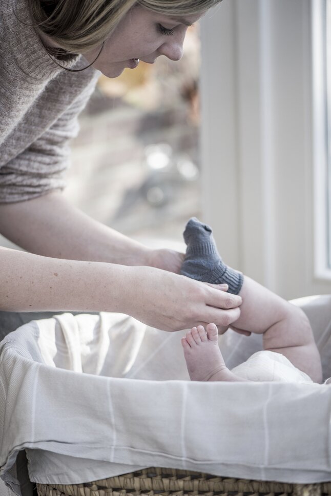 KipKep Blijf-Sokken Denim Blue - 2 stuks