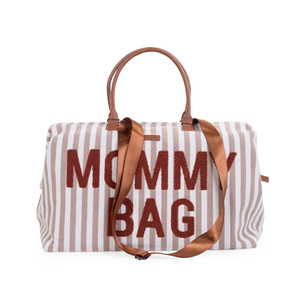 Childhome Verzorgingstas Mommy Gag strepen Nude/Terracotta