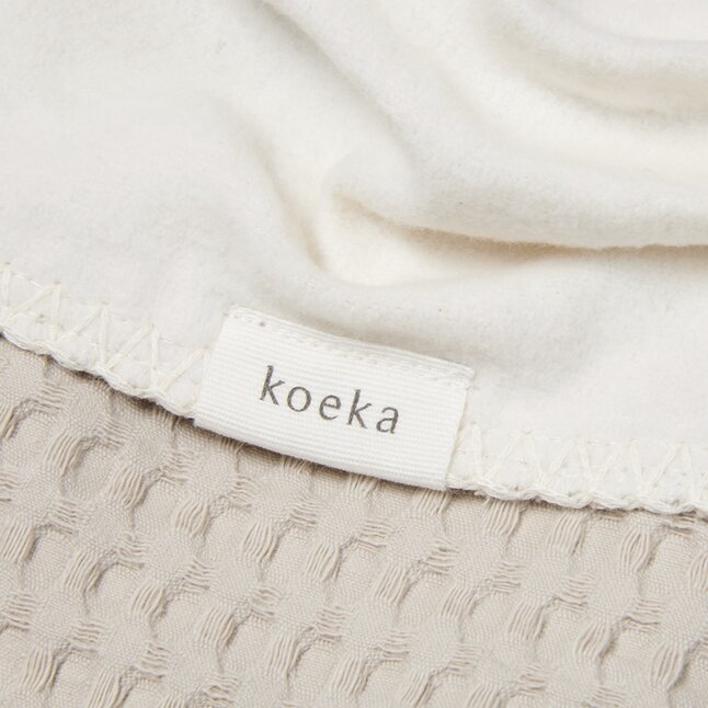 Koeka Couverture pour berceau ou parc Amsterdam Cotton fleece wafel Sand