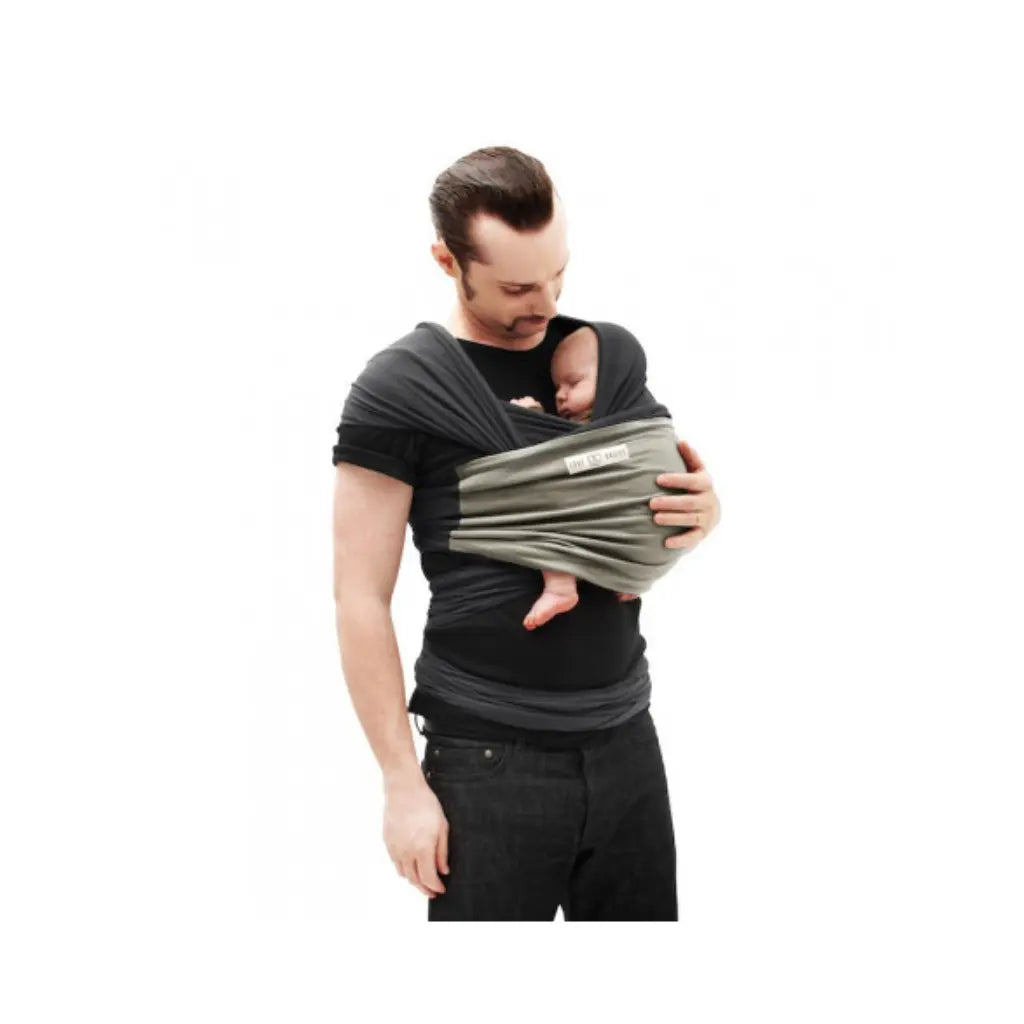 Draagdoek, Je porte Mon Bébé, Originale, rekbaar, 490cm, charcoal grey/ olive grey