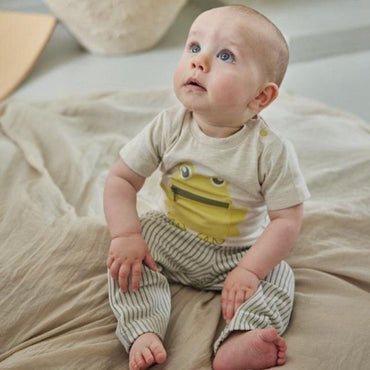 dirkje T-shirt met tekst jump korte mouw m 62 Off white boy