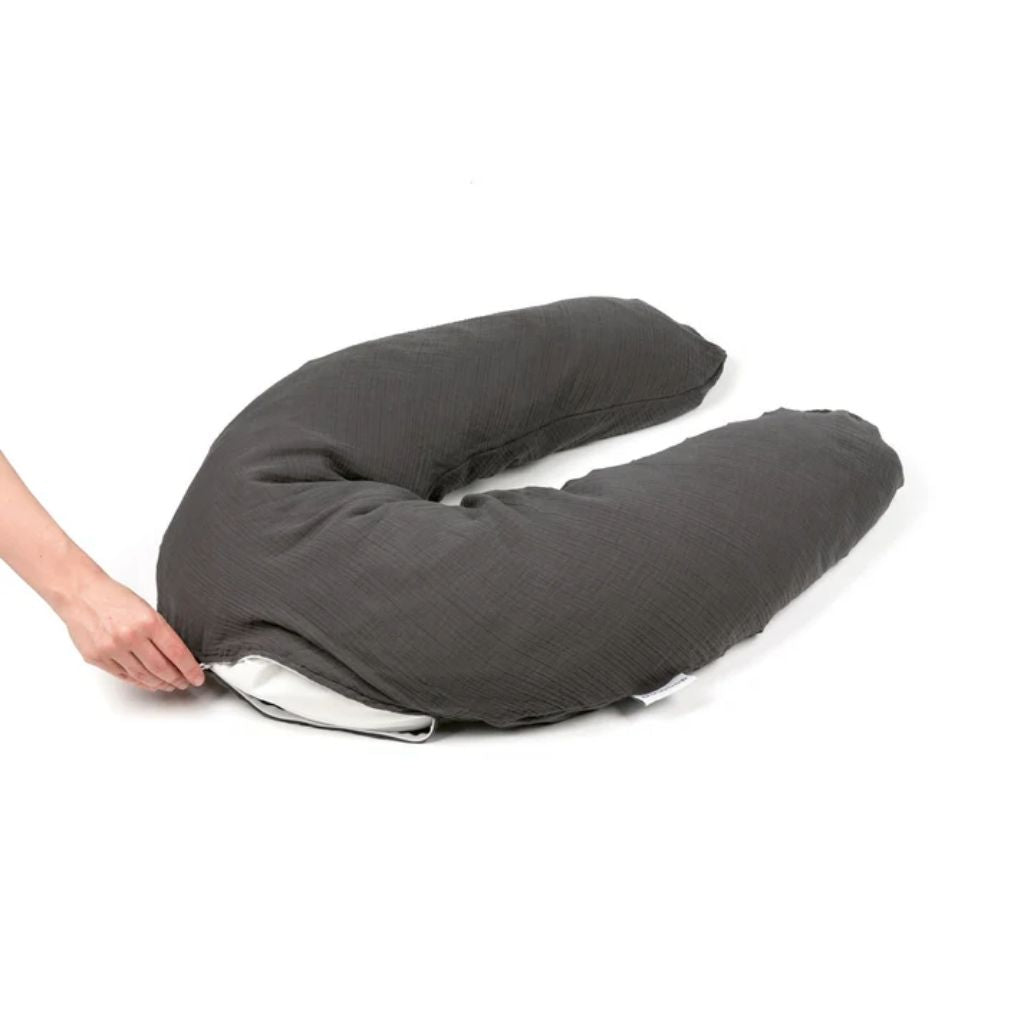 doomoo Coussin d'allaitement Comfy Big Tetra gris
