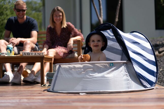 Babymoov Tente anti-UV Aquani Marinière bleu/blanc