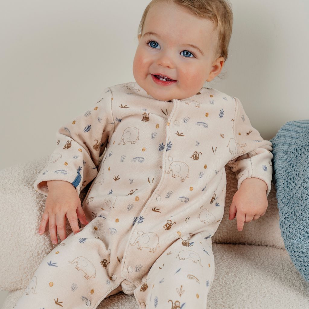 Noukie's Pyjama velours beige Jungle unisexe
