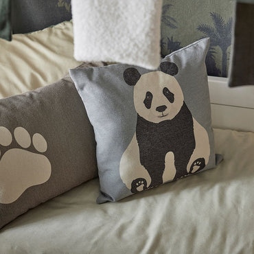 LIFETIME Kussen Panda Paradise blauw