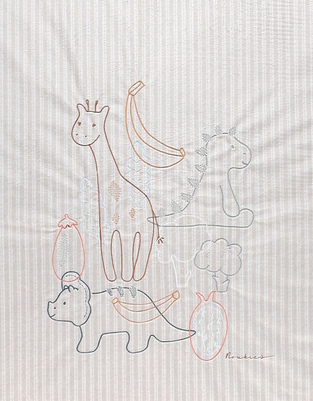 Noukie's Couverture pour lit Tiga, Stegi & Ops beige