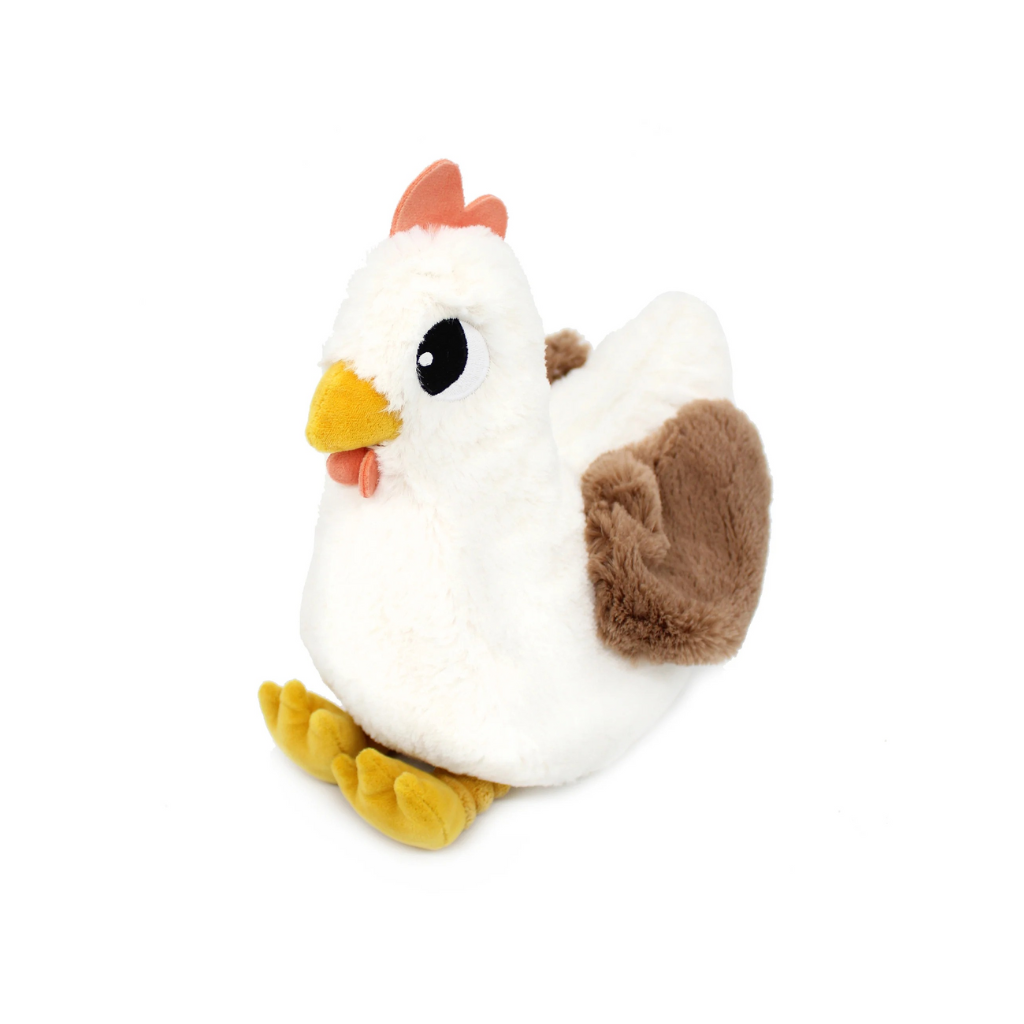 Les Déglingos Knuffel Pioupiou Hen Mom & Baby White Ptipotos