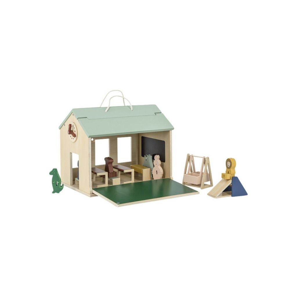 Trixie école en bois avec accessoires animaux