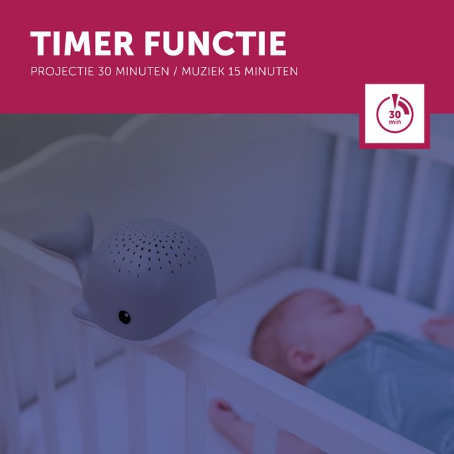 Zazu Veilleuse/projecteur Wally la baleine bleu