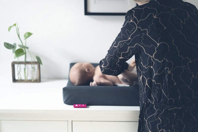 Wumby Matelas à langer chauffant anthracite