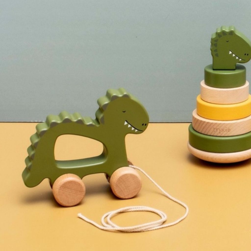 Trixie Jouet à tirer en bois Mr. Dino
