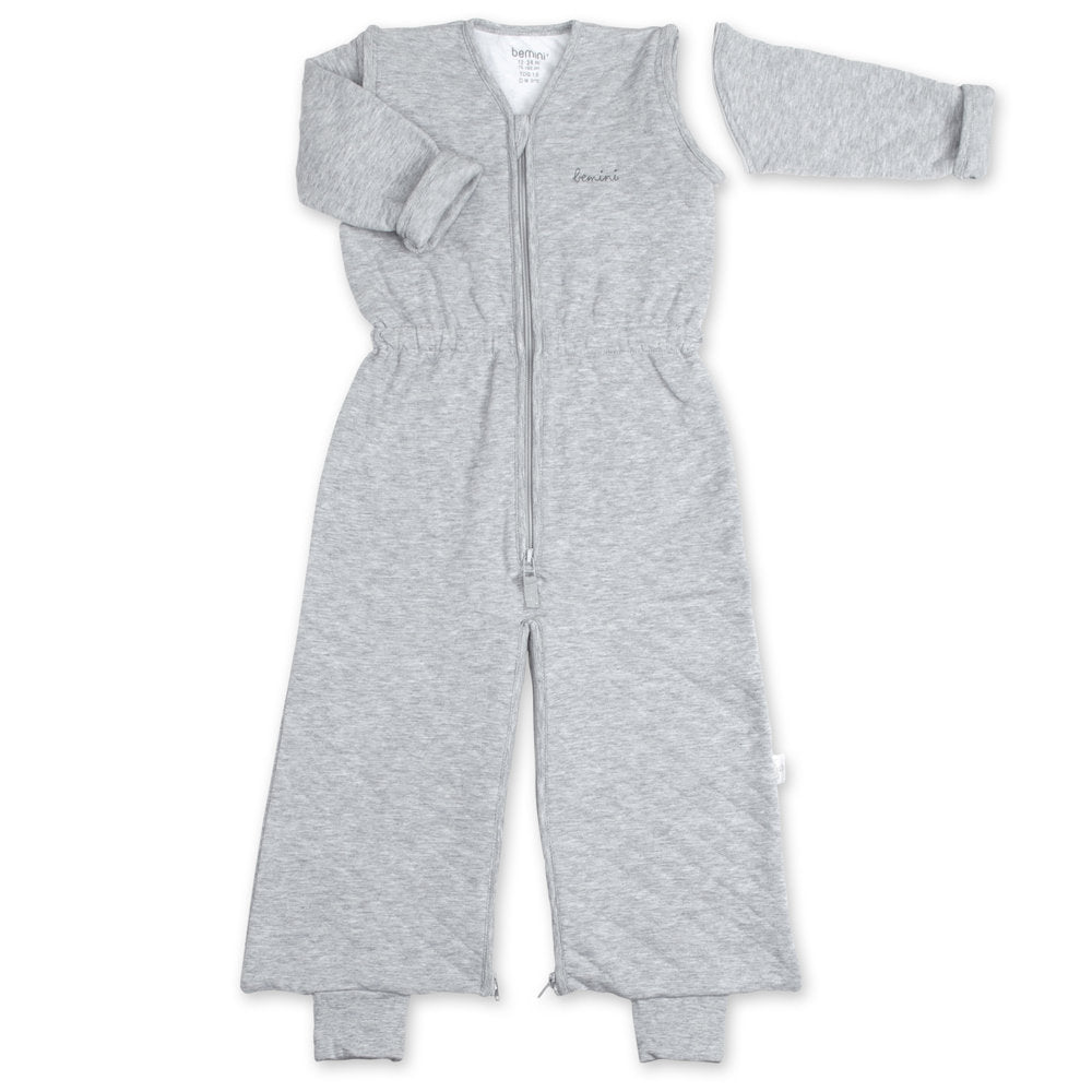 Bemini Slaapzak middenseizoen Magic Bag Pady Quilted Jersey 100 cm grijs