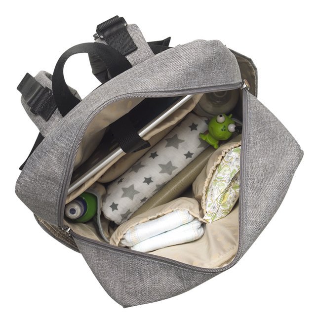 Babymel Sac à langer George gris/noir