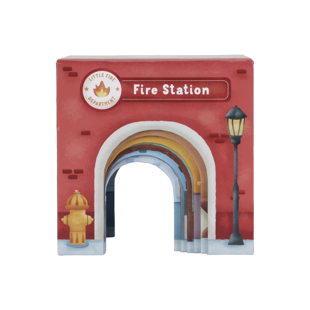 Little Dutch Stapelblokken met houten auto's