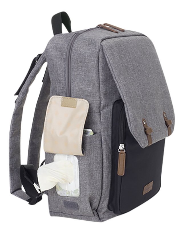 Babymel Sac à langer George gris/noir