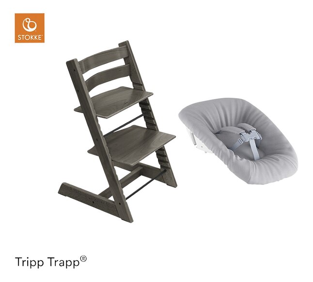 Stokke® Chaise haute Tripp Trapp® Newborn Bundle gris brume