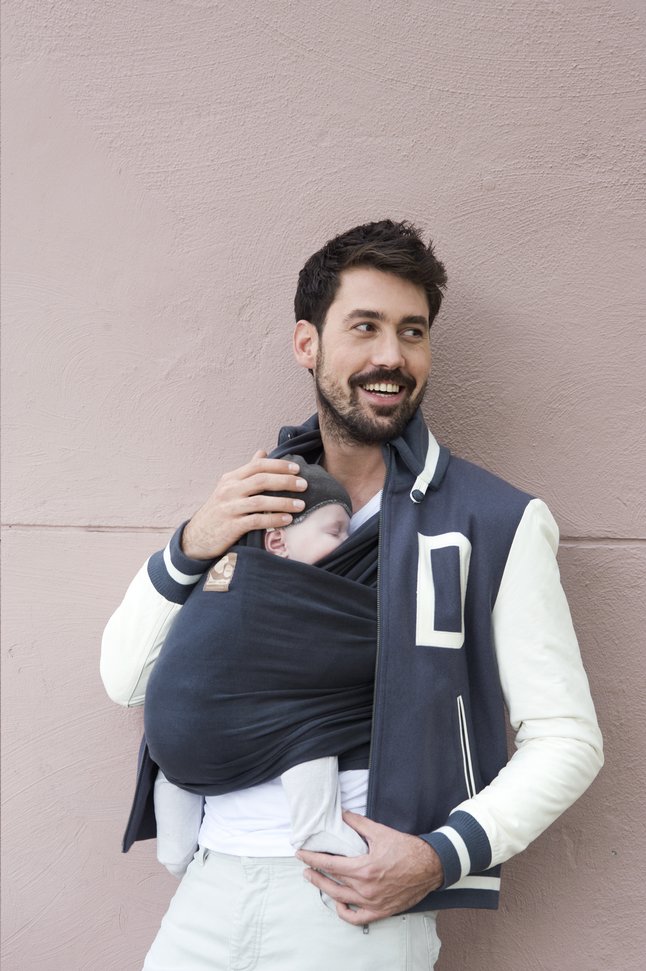 Babylonia Rekbare draagdoek Tricot-Slen Organic biokatoen Blue Jeans