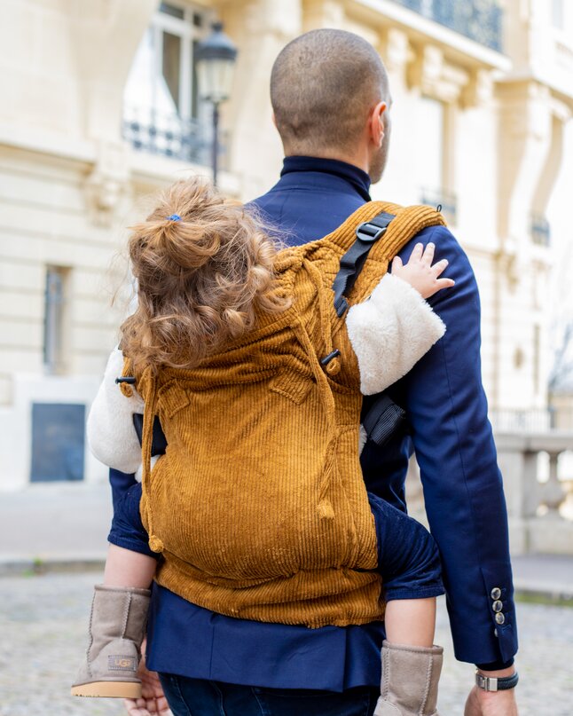 ByKay Porte-bébé combiné Click Carrier Deluxe Mustard Brown