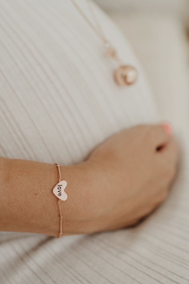 Bola Set grelot de grossesse et bracelet Rose/Gold