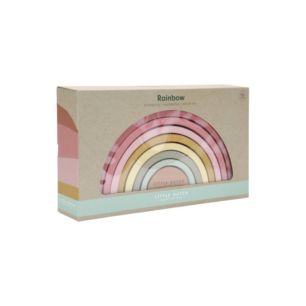 Little Dutch Jouet d'activité Arc-en-ciel en bois Pink