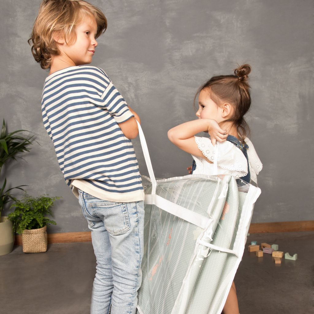 Little Gem Tapis de jeu pliable All About Dots /  Underwater world - 140 x 140 cm