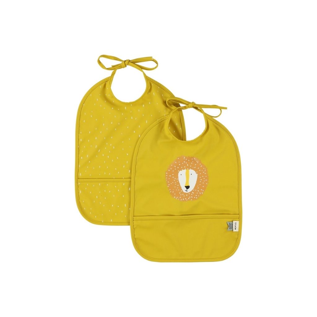 Trixie Slabbetje Animals Mr Lion geel - 2 stuks