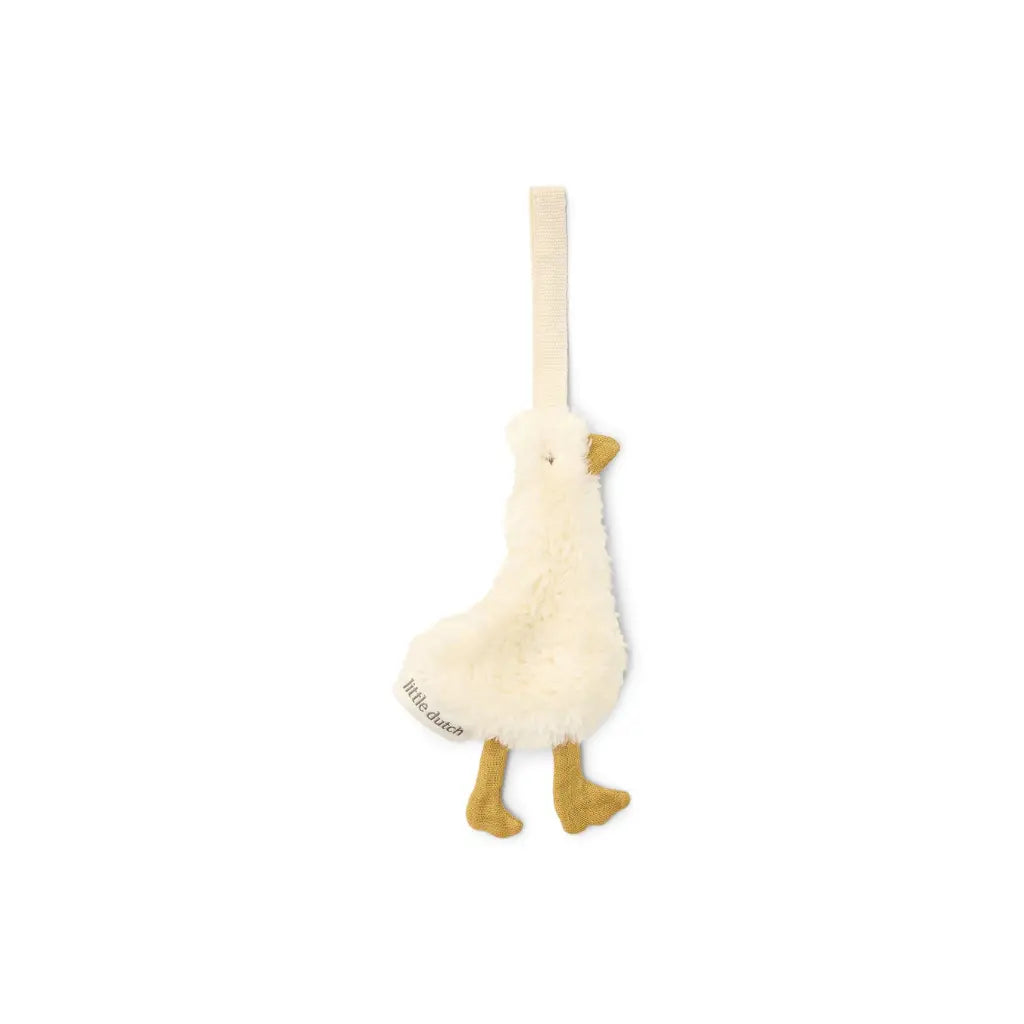 Little Dutch Chiffon pour sucette Newborn Naturals Little Goose Blanc