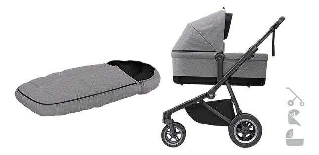 Thule Poussette 3 en 1 Sleek + Chancelière Grey Melange