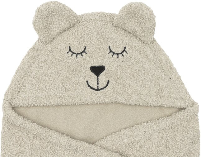 Jollein Wikkelcape Bear Boucle Olive Green